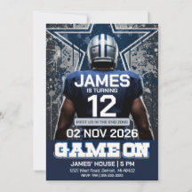 Dallas Football Birthday Invitation