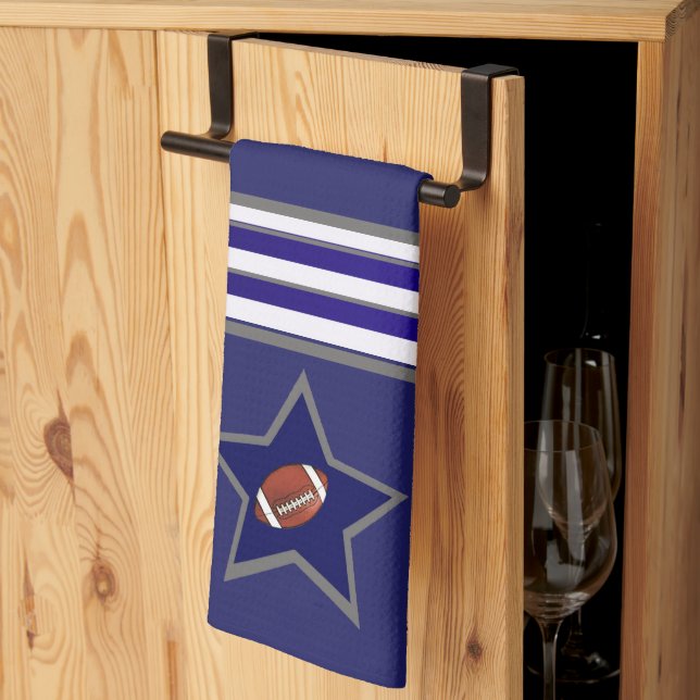 Dallas Football Fan Customizable Design Tea Towel (Thirds Fold)