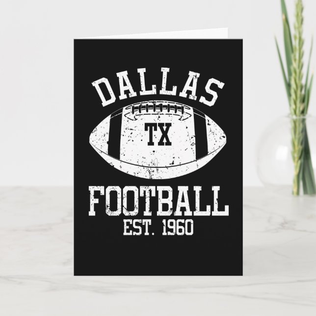 Dallas Football Fan Gift Present Idea Card (Front)