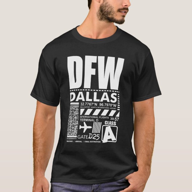 Dallas Fort Worth International Airport DFW T-Shirt (Front)