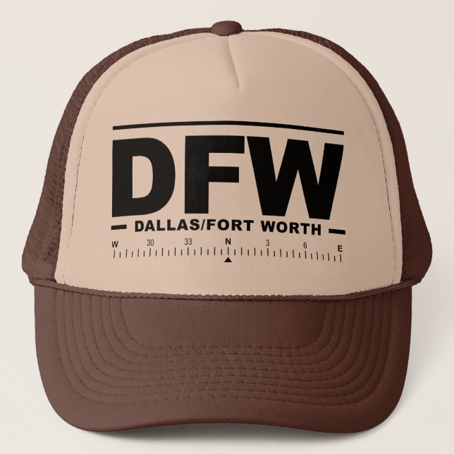 Dallas Fort Worth International Airport DFW Trucker Hat (Front)