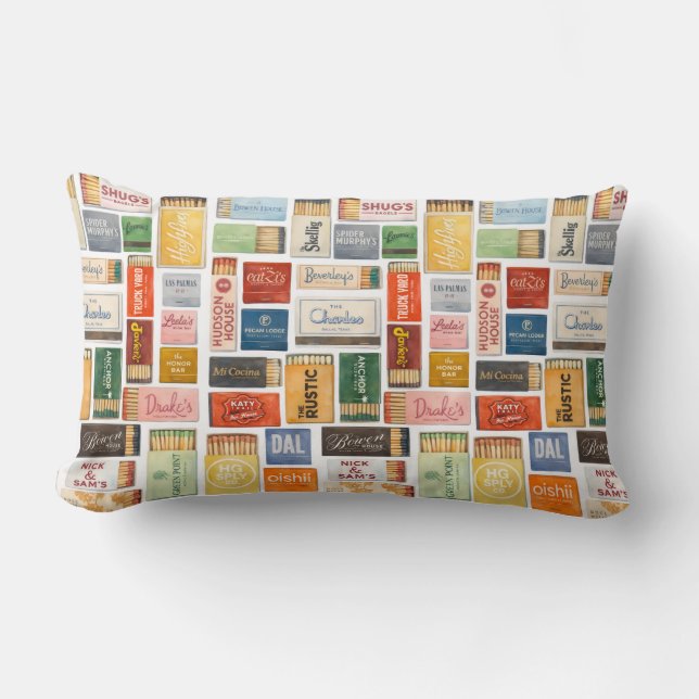 Dallas Matchbook Lumbar Pillow (Front)