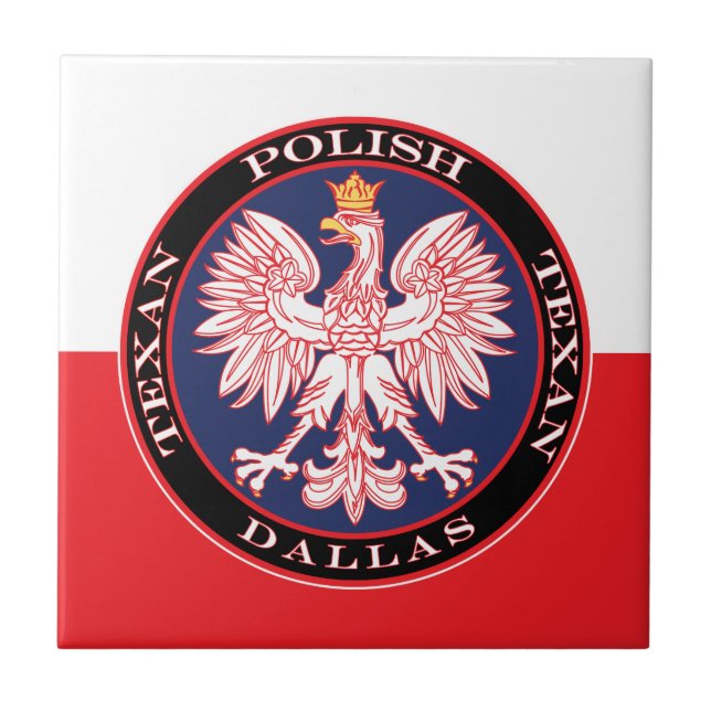 Dallas Polish Texan Ceramic Tile (Front)