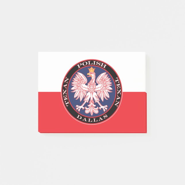 Dallas Polish Texan Post-it Notes (Front)