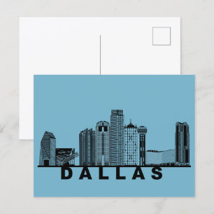 Dallas Postcard – Iconic Skyline Silhouette 