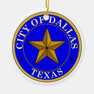 Dallas Seal Ceramic Tree Decoration