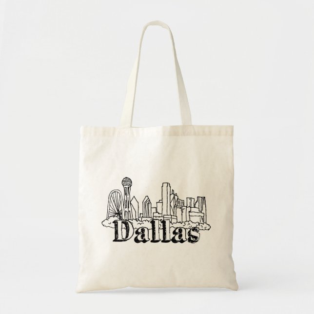 Dallas Skyline Art Design Dallas Skyline Design Tote Bag (Front)