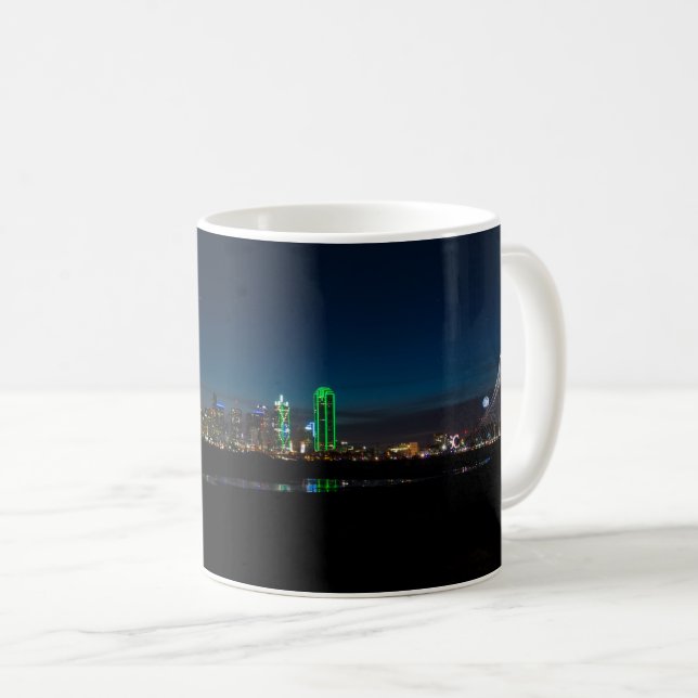 Dallas Skyline Dawn Pano Coffee Mug (Front Right)