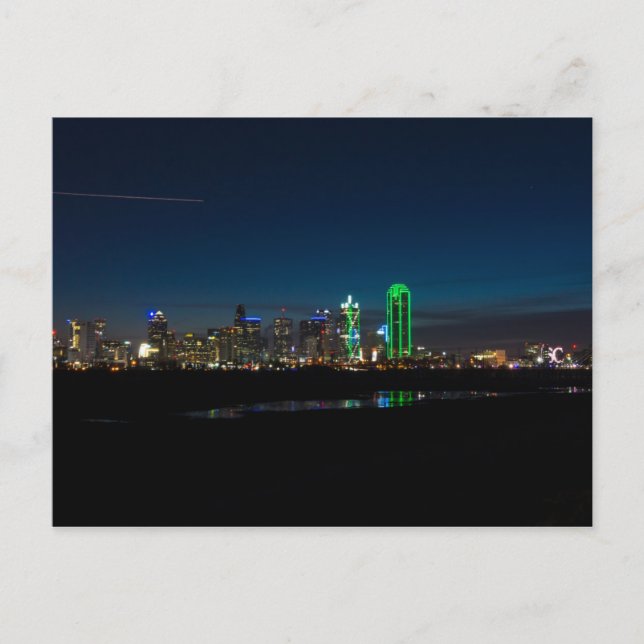 Dallas Skyline Dawn Pano Postcard (Front)
