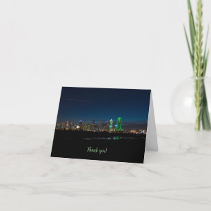 Dallas Skyline Dawn Pano Thank You Card