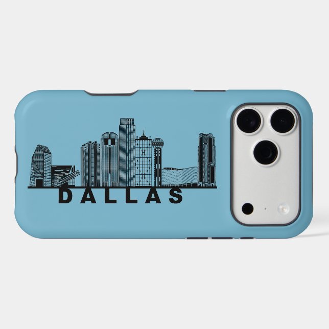 Dallas Skyline Silhouette  (Back Horizontal)