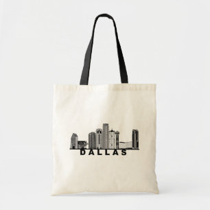 Dallas Skyline Silhouette Tote Bag