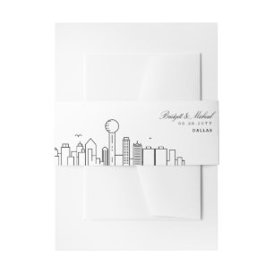 Dallas Skyline Wedding    Invitation Belly Band