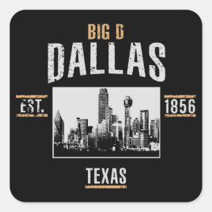 Dallas Square Sticker