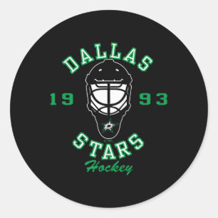 Dallas Stars Hockey Mask Black Officially Licensed Classic Round Sticker