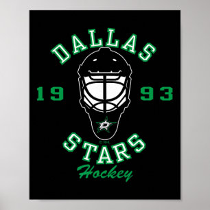 Dallas Stars Hockey Mask Black Officially Licensed Poster