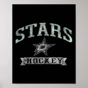 Dallas Stars Vintage Hockey Dark Heather Officiall Poster