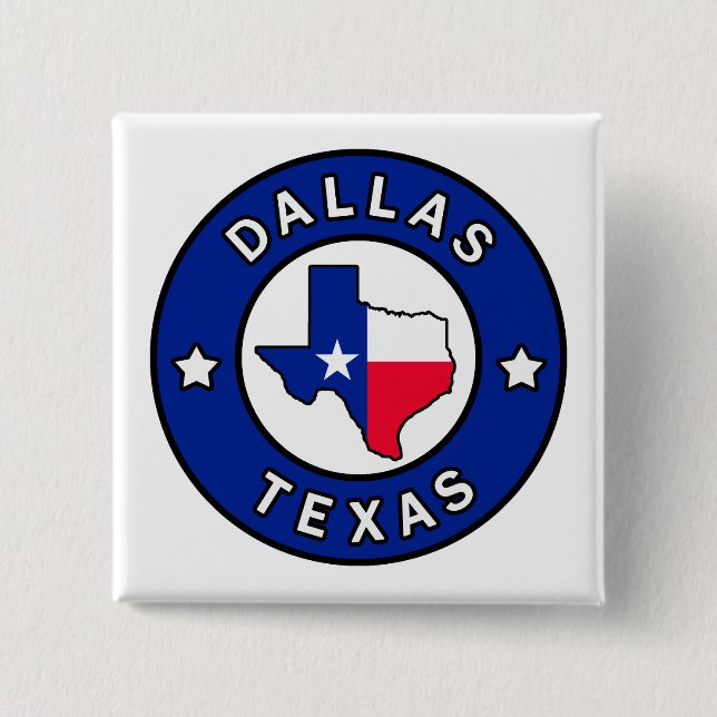 Dallas Texas 15 Cm Square Badge (Front)