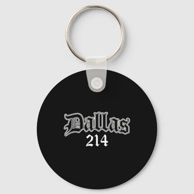 Dallas Texas 214  Key Ring (Front)