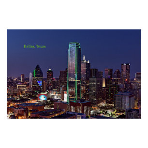 Dallas, Texas aerial view, Poster
