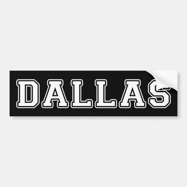 Dallas Texas Bumper Sticker (Front)
