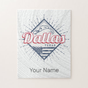 Dallas Texas City United States Vintage USA Jigsaw Puzzle