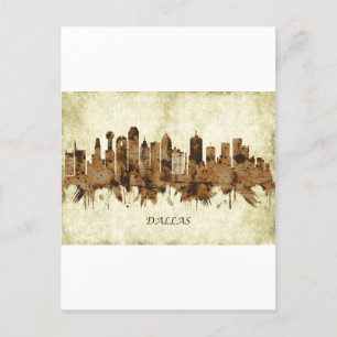 Dallas Texas Cityscape Holiday Postcard