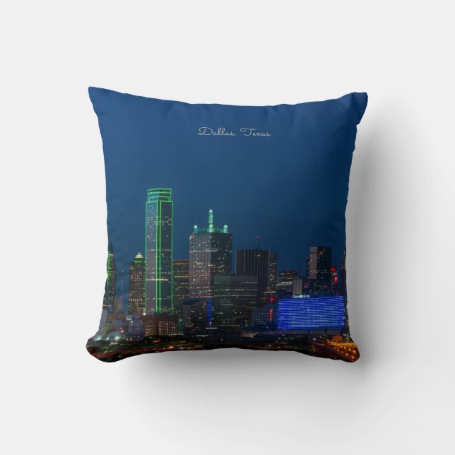 Dallas, Texas cityscape photograph, Cushion (Front)
