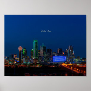 Dallas, Texas cityscape photograph, Poster