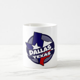 Dallas Texas flag burst mug