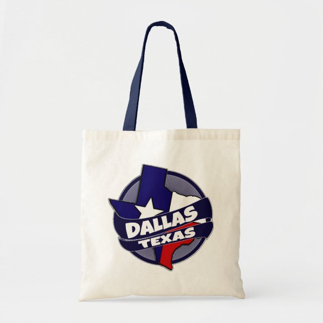 Dallas Texas flag burst reusable bag (Front)