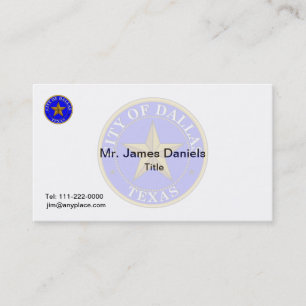 Dallas Texas Great Seal Business Card