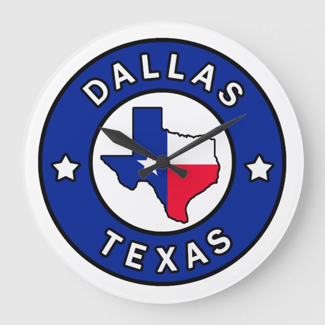 Dallas Texas Large Clock (Front)