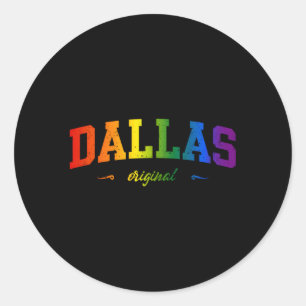 Dallas Texas Lgbtqai Classic Round Sticker