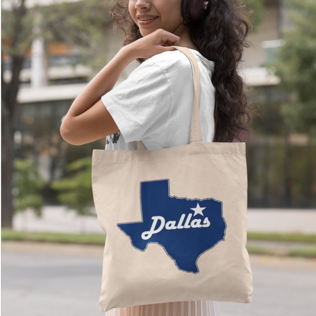 Dallas, Texas Lone Star State Map Cute DFW Texan Tote Bag (Creator Uploaded)