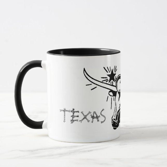 Dallas Texas Longhorn Ceramic Mug (Left)