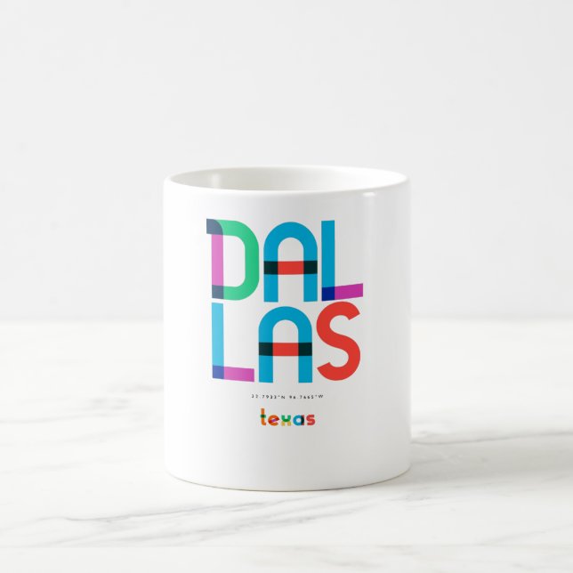 Dallas Texas Mid Century, Pop Art, Coffee Mug (Center)