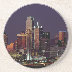 Dallas, Texas night skyline Coaster