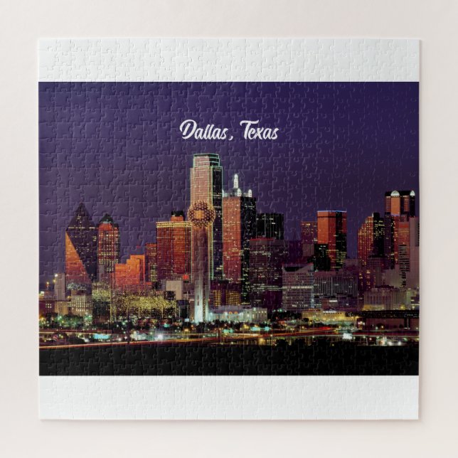 Dallas, Texas skyline at dusk Jigsaw Puzzle (Vertical)