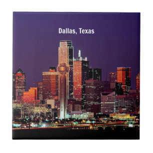 Dallas, Texas Skyline Ceramic Tile