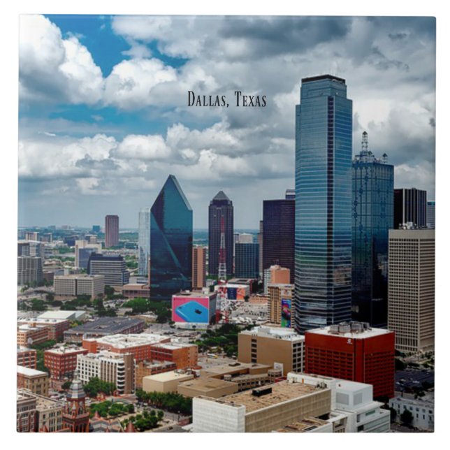 Dallas, Texas skyline Ceramic Tile (Front)