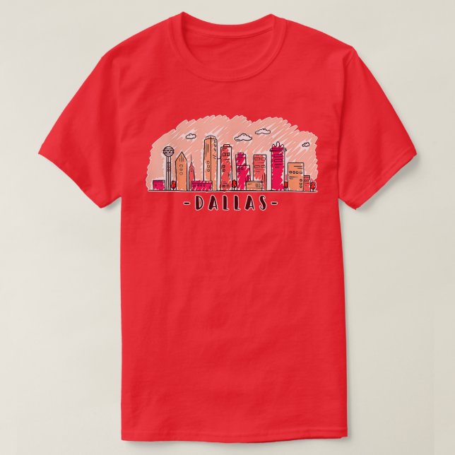 Dallas Texas Skyline DFW TX City   4  T-Shirt (Design Front)