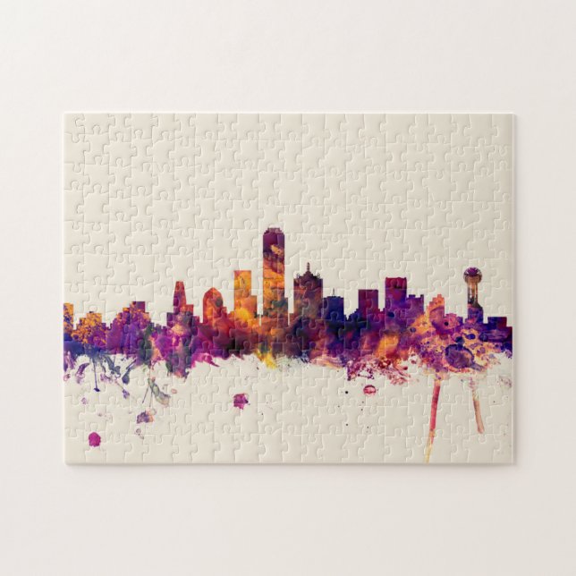 Dallas Texas Skyline Jigsaw Puzzle (Horizontal)