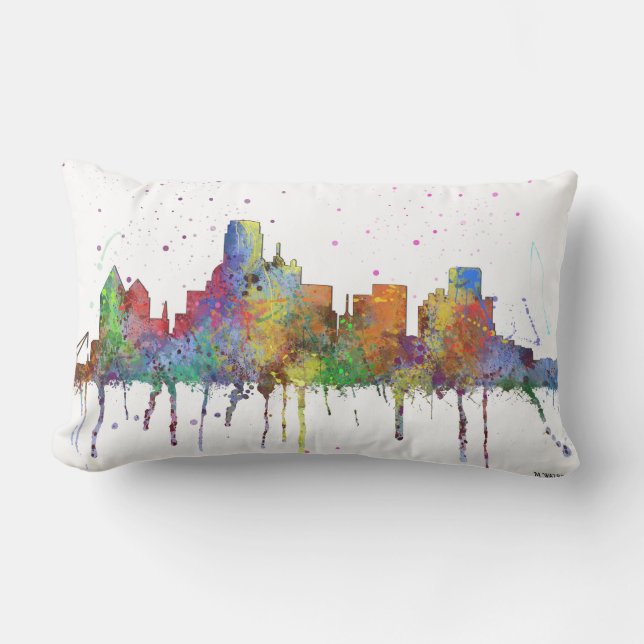DALLAS, TEXAS SKYLINE LUMBAR CUSHION (Front)