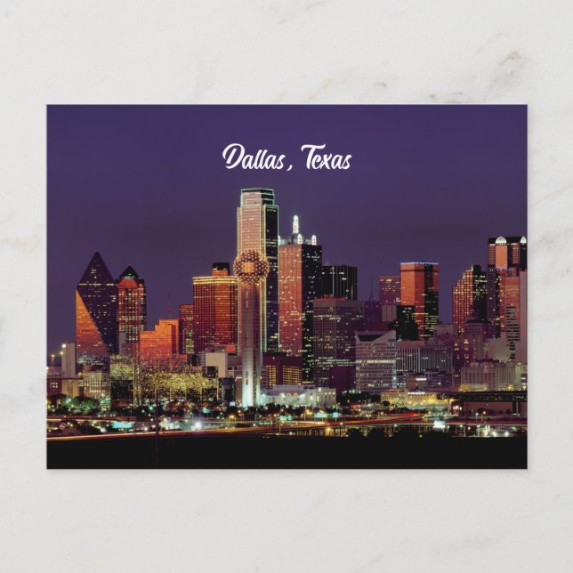 Dallas, Texas skyline Postcard (Front)