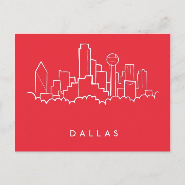 Dallas Texas Skyline Postcard (Front)