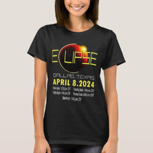 Dallas Texas Solar Eclipse 2024 Solar Eclipse Funn T-Shirt