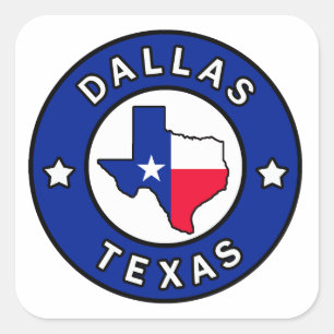 Dallas Texas Square Sticker