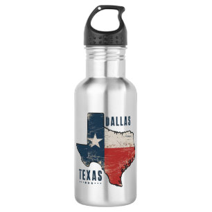 Dallas Texas State Map Flag 532 Ml Water Bottle