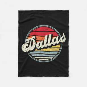 Dallas Texas Tx Home State Cool 70s Style Sunset M Fleece Blanket